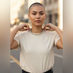 Glitter & Rhinestone Hoop Earrings